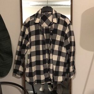 Boyfriend Fit Flannel Shirt